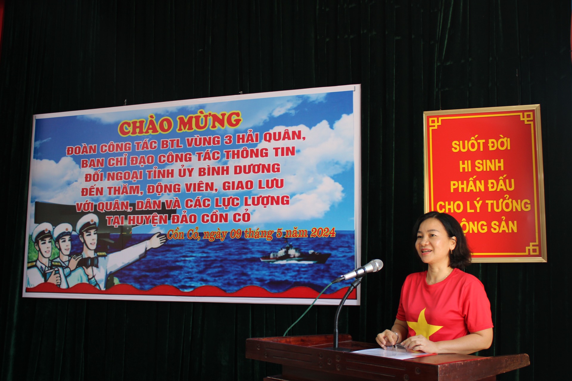 Đồng chí Trương Thị Bích Hạnh, Ủy viên Thường vụ, Trưởng Ban Tuyên giáo Tỉnh ủy phát biểu tại buổi làm việc.